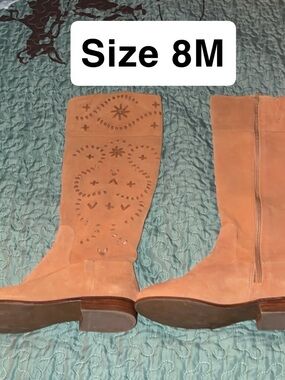 Jack Rogers Women’s Suede Tall Boots in Tan - Size 8M